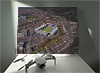 Fine Art Canvas showing Aerial Photograph of Kilmarnock - Rugby Park