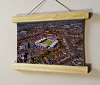 22.5cm / 8.9"  poster hanger with 6x8" landscape print showing Aerial Photograph of Kilmarnock - Rugby Park