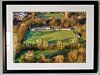 Extra Large Classic Mounted and Framed Fine Art Print showing Aerial Photograph of Leatherhead - Fetcham Grove