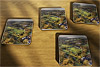 Cork drink coaster showing Aerial Photograph of Leatherhead - Fetcham Grove