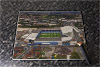 Rectangular glass cuttingboard showing Aerial Photograph of Leeds United - Elland Road
