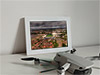 Framed Poster showing Aerial Photograph of Leeds United - Elland Road