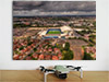 Fine Art Poster showing Aerial Photograph of Leeds United - Elland Road
