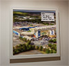 Premium Framed Cork Pin Board showing Aerial Photograph of Leeds United - Elland Road