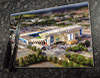 Wooden cork placemat showing Aerial Photograph of Leeds United - Elland Road