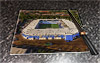 Rectangular glass cuttingboard showing Aerial Photograph of Leicester City - King Power Stadium
