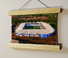 22.5cm / 8.9"  poster hanger with 6x8" landscape print showing Aerial Photograph of Leicester City - King Power Stadium