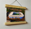 22.5cm / 8.9"  poster hanger with 6x8" landscape print showing Aerial Photograph of Leicester City - King Power Stadium