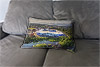Custom Printed Canvas Cushion showing Aerial Photograph of Leicester City - King Power Stadium Custom Printed Canvas Cushion showing Aerial Photograph of Leicester City - King Power Stadium