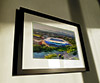 Classic Mounted and Framed Fine Art Print showing Aerial Photograph of Leicester City - King Power Stadium