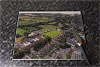 Rectangular glass cuttingboard showing Aerial Photograph of Lewes FC - Dripping Pan