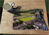 Wooden cork placemat showing Aerial Photograph of Lewes FC - Dripping Pan