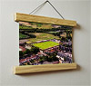 22.5cm / 8.9"  poster hanger with 6x8" landscape print showing Aerial Photograph of Lewes FC - Dripping Pan