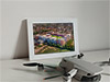 Framed Poster showing Aerial Photograph of Leyton Orient - Brisbane Road
