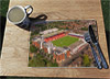 Wooden cork placemat showing Aerial Photograph of Leyton Orient - Brisbane Road