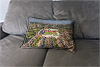 Custom Printed Canvas Cushion showing Aerial Photograph of Leyton Orient - Brisbane Road