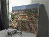 Fine Art Canvas showing Aerial Photograph of Leyton Orient - Brisbane Road