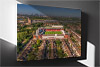 Fine Art Canvas showing Aerial Photograph of Leyton Orient - Brisbane Road