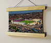 22.5cm / 8.9"  poster hanger with 6x8" landscape print showing Aerial Photograph of Lincoln City - LNER Stadium