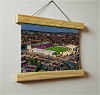 22.5cm / 8.9"  poster hanger with 6x8" landscape print showing Aerial Photograph of Lincoln City - LNER Stadium