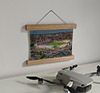 22.5cm / 8.9"  poster hanger with 6x8" landscape print showing Aerial Photograph of Lincoln City - LNER Stadium