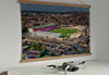 A 62cm / 24.4" poster hanger with 18x24" landscape print showing Aerial Photograph of Lincoln City - LNER Stadium