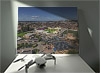 Fine Art Canvas showing Aerial Photograph of Lincoln City - LNER Stadium