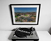Extra Large Classic Mounted and Framed Fine Art Print showing Aerial Photograph of Lincoln City - LNER Stadium