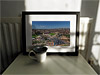 Classic Mounted and Framed Fine Art Print showing Aerial Photograph of Lincoln City - LNER Stadium