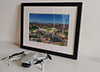Classic Mounted and Framed Fine Art Print showing Aerial Photograph of Lincoln City - LNER Stadium