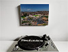 Fine Art Canvas showing Aerial Photograph of Lincoln City - LNER Stadium