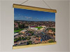 42cm / 16.5" poster hanger with 12x16" landscape print showing Aerial Photograph of Lincoln City - LNER Stadium