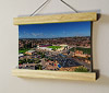 22.5cm / 8.9"  poster hanger with 6x8" landscape print showing Aerial Photograph of Lincoln City - LNER Stadium