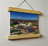 22.5cm / 8.9"  poster hanger with 6x8" landscape print showing Aerial Photograph of Lincoln City - LNER Stadium