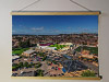 A 62cm / 24.4" poster hanger with 18x24" landscape print showing Aerial Photograph of Lincoln City - LNER Stadium