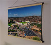 A 62cm / 24.4" poster hanger with 18x24" landscape print showing Aerial Photograph of Lincoln City - LNER Stadium