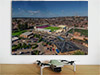 Fine Art Poster showing Aerial Photograph of Lincoln City - LNER Stadium
