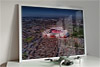 Framed Poster showing Aerial Photograph of Liverpool - Anfield