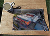 Wooden cork placemat showing Aerial Photograph of Liverpool - Anfield