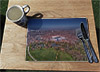 Wooden cork placemat showing Aerial Photograph of Everton - Goodison Park