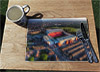 Wooden cork placemat showing Aerial Photograph of Liverpool - Anfield