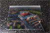Rectangular glass cuttingboard showing Aerial Photograph of Liverpool - Anfield