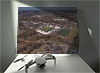 Fine Art Canvas showing Aerial Photograph of Livingston - Almondvale Stadium