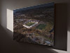 Fine Art Canvas showing Aerial Photograph of Livingston - Almondvale Stadium