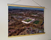 A 62cm / 24.4" poster hanger with 18x24" landscape print showing Aerial Photograph of Livingston - Almondvale Stadium