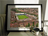 Extra Large Classic Mounted and Framed Fine Art Print showing Aerial Photograph of Luton Town - Kenilworth Road