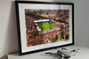 Extra Large Classic Mounted and Framed Fine Art Print showing Aerial Photograph of Luton Town - Kenilworth Road