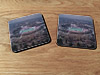 Cork drink coaster showing Aerial Photograph of Maidstone United - Gallagher Stadium