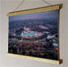 42cm / 16.5" poster hanger with 12x16" landscape print showing Aerial Photograph of Maidstone United - Gallagher Stadium