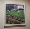 Premium Framed Cork Pin Board showing Aerial Photograph of Maidstone United - Gallagher Stadium
